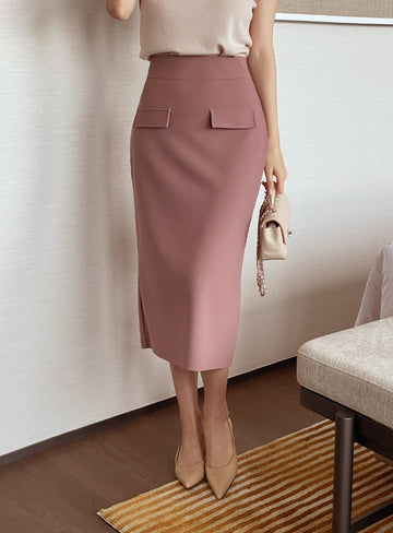 Hoyren Flap H-Line Long Skirt